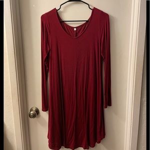 Long sleeve mid dress